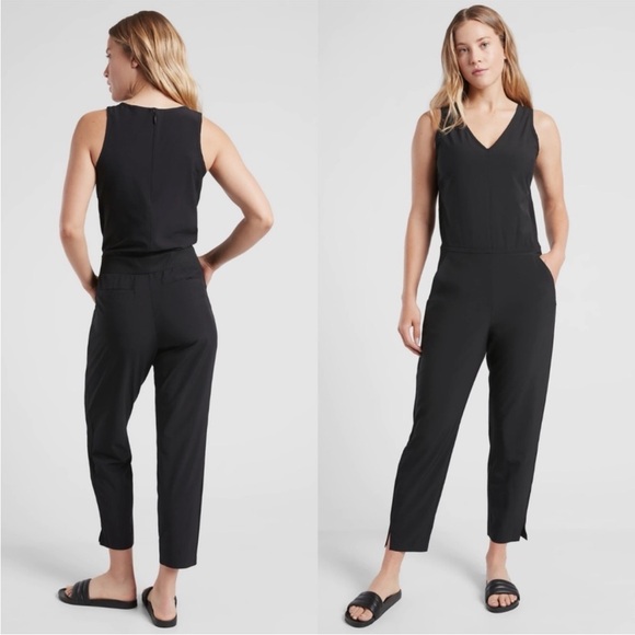 Athleta Brooklyn V Neck Sleeveless Jumpsuit